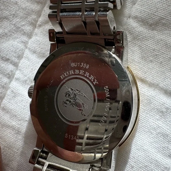 Burberry Gold and Silver Women's Watch - Picture 3 of 5